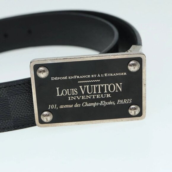 LOUIS VUITTON Damier Graphite Ceinture Amban Tour Belt M9632V LV Auth ki4850 - Picture 7 of 12